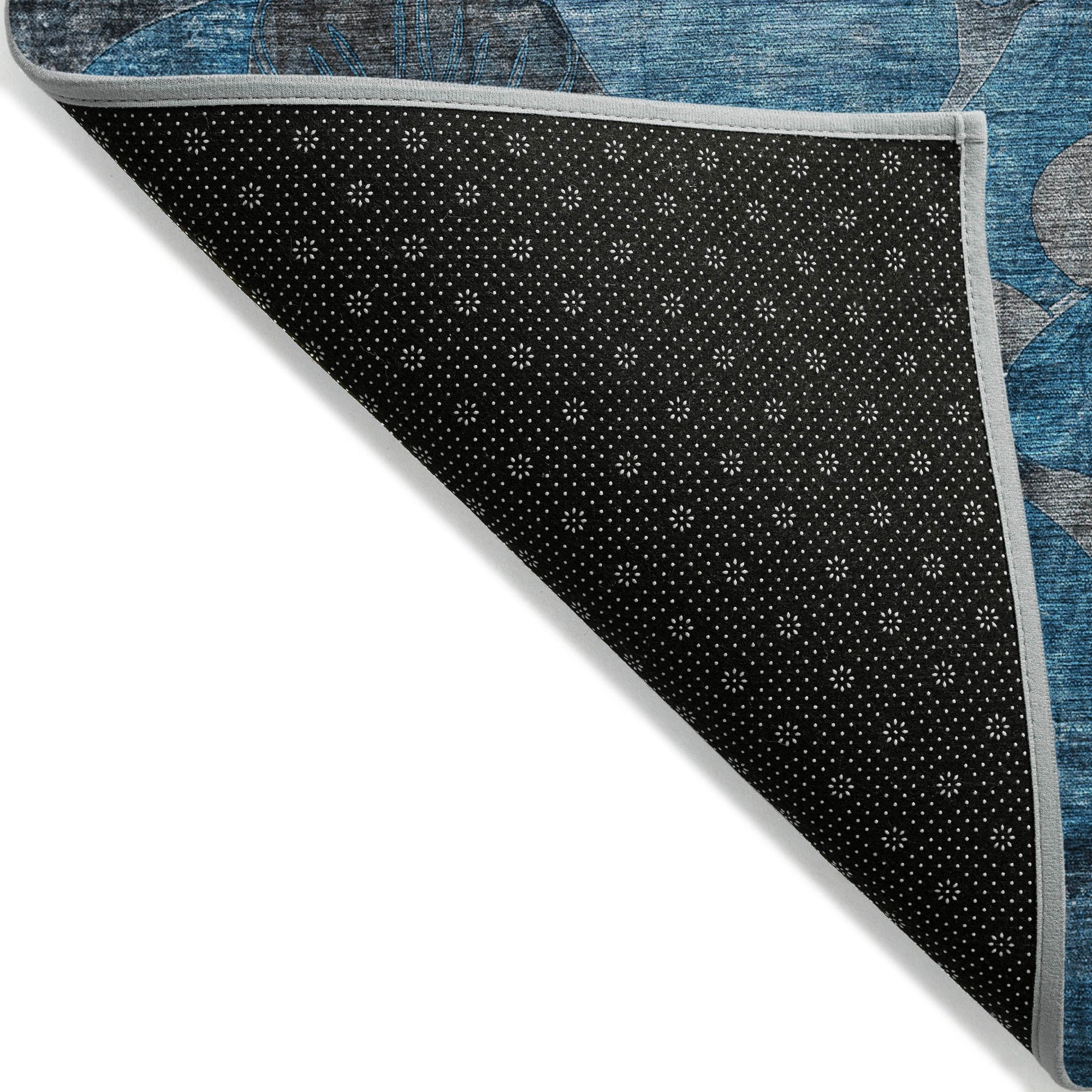 Addison Rugs Floral Blue Washable Indoor-Outdoor Rug
