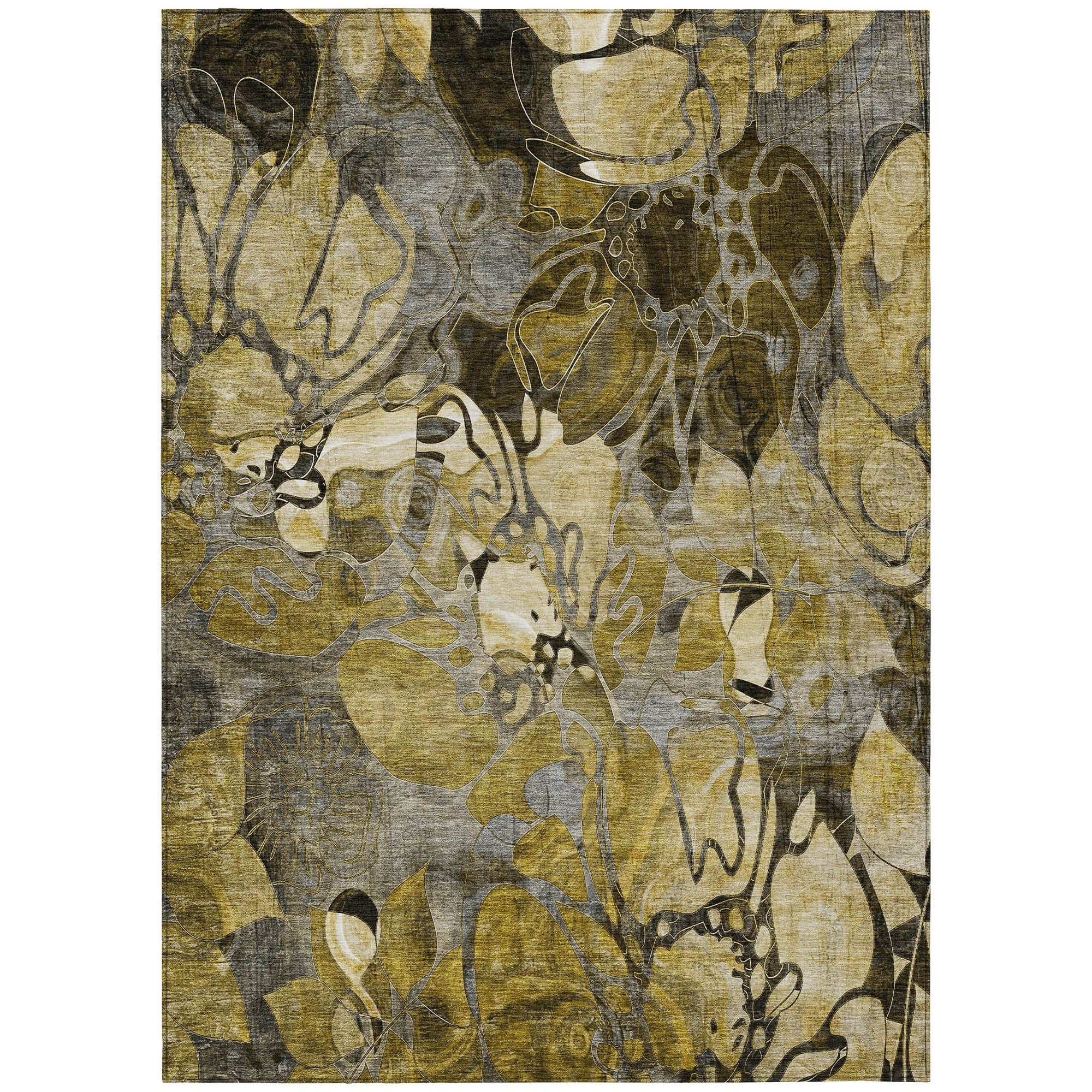 Addison Rugs Floral Brown Washable Indoor-Outdoor Rug