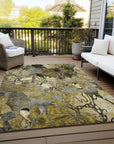 Addison Rugs Floral Brown Washable Indoor-Outdoor Rug