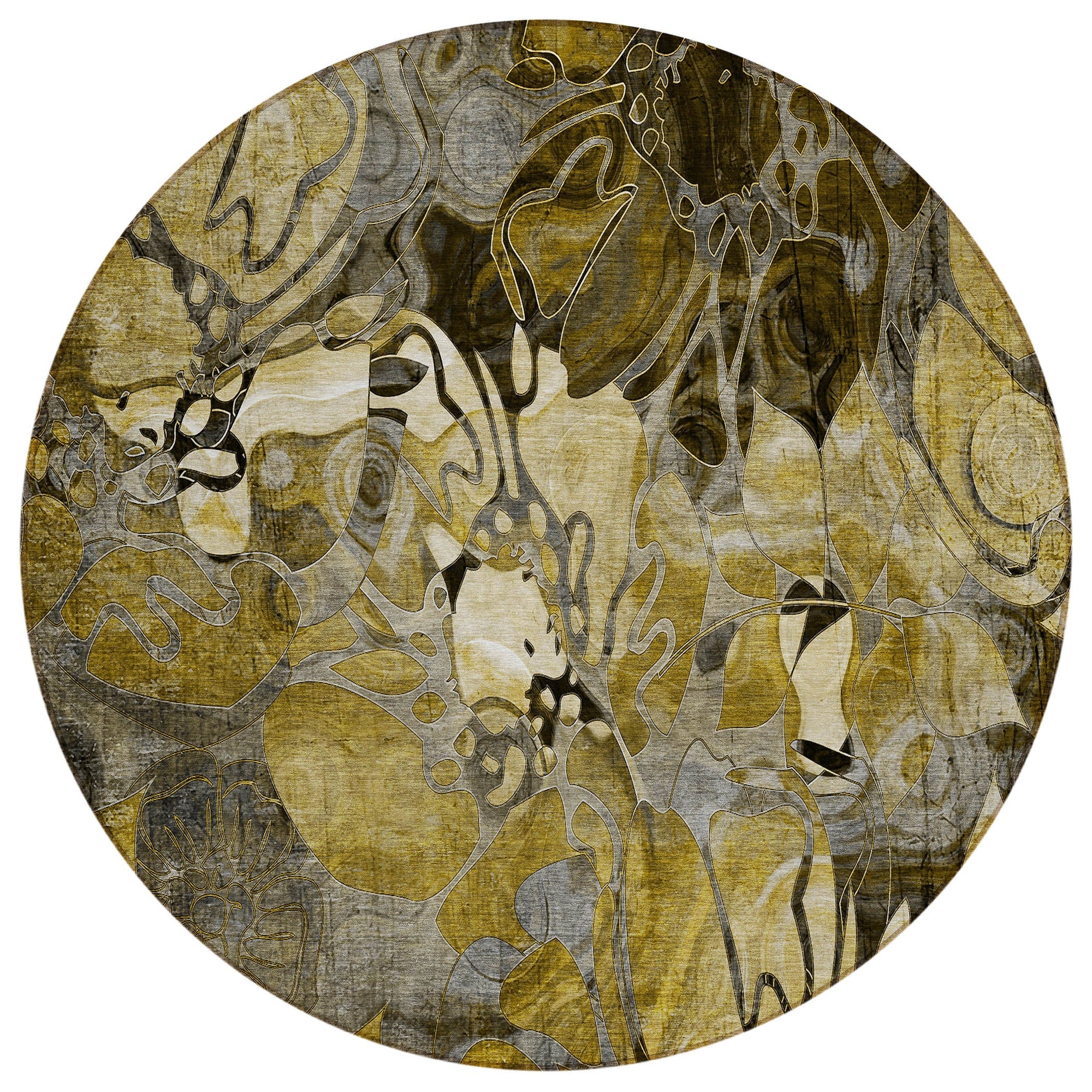 Addison Rugs Floral Brown Washable Indoor-Outdoor Rug