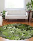 Addison Rugs Floral Green Washable Indoor-Outdoor Rug