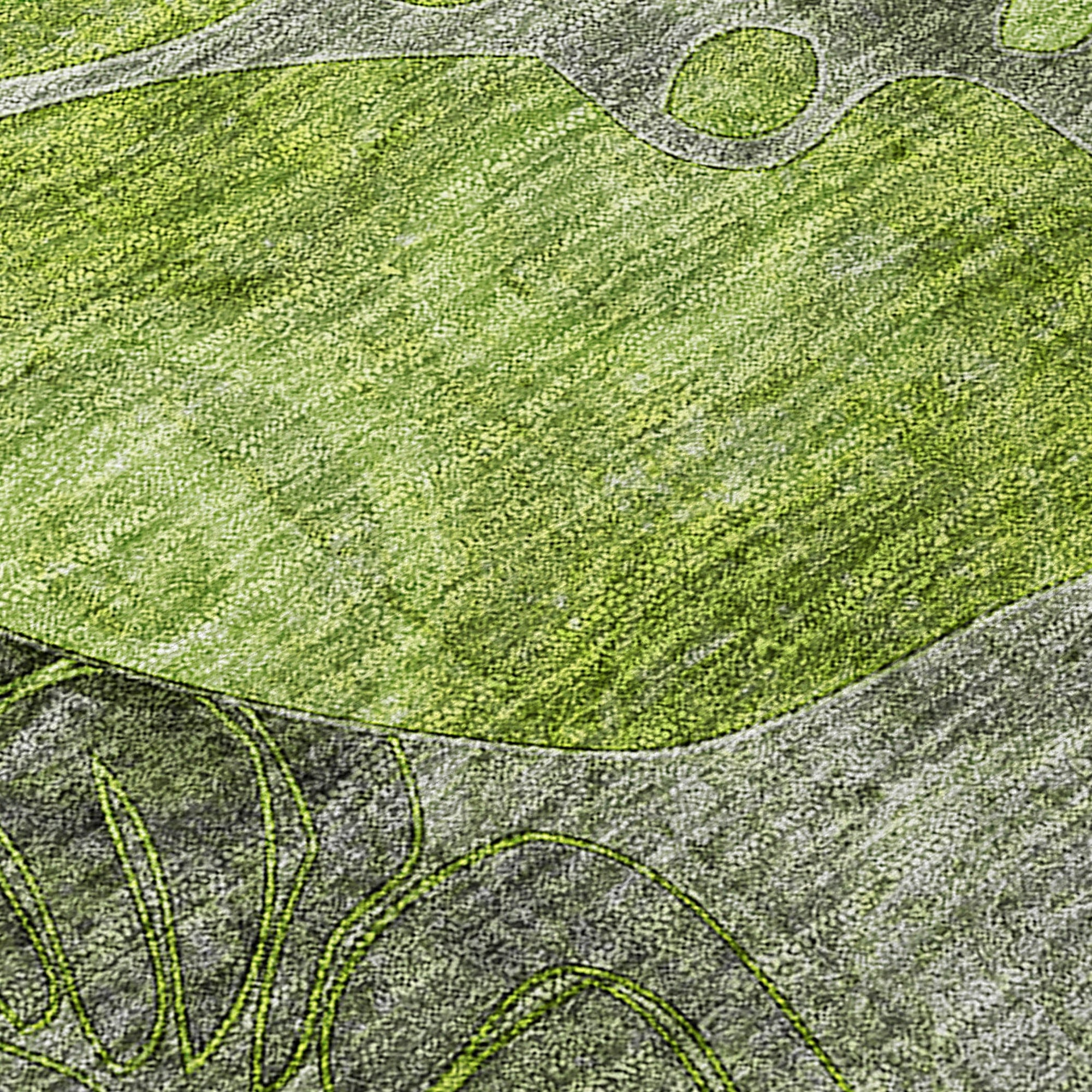 Addison Rugs Floral Green Washable Indoor-Outdoor Rug