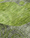 Addison Rugs Floral Green Washable Indoor-Outdoor Rug