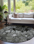 Addison Rugs Floral Grey Washable Indoor-Outdoor Rug