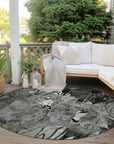 Addison Rugs Floral Grey Washable Indoor-Outdoor Rug