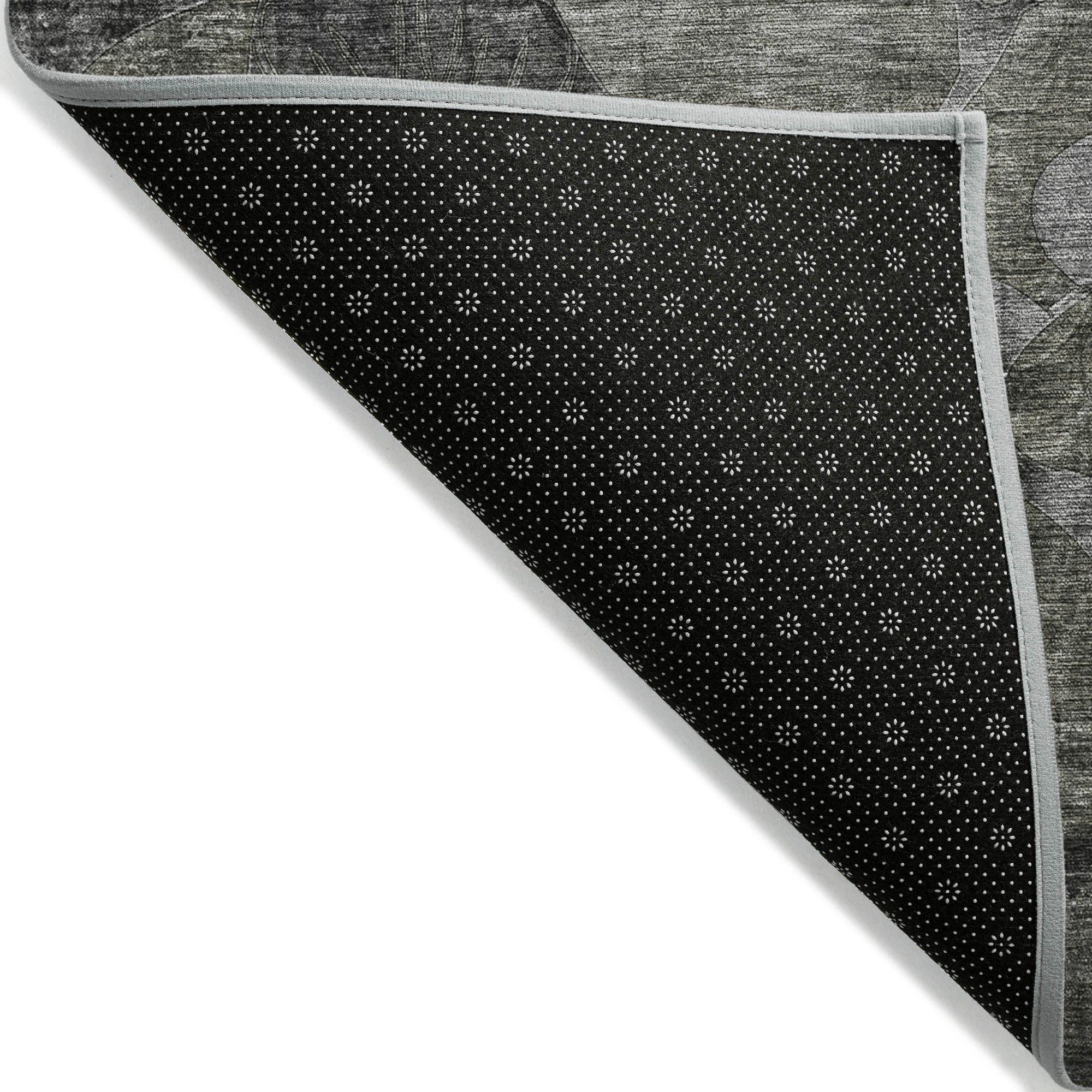 Addison Rugs Floral Grey Washable Indoor-Outdoor Rug