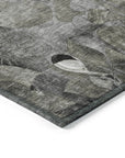 Addison Rugs Floral Grey Washable Indoor-Outdoor Rug
