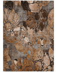 Addison Rugs Floral Orange Washable Indoor-Outdoor Rug