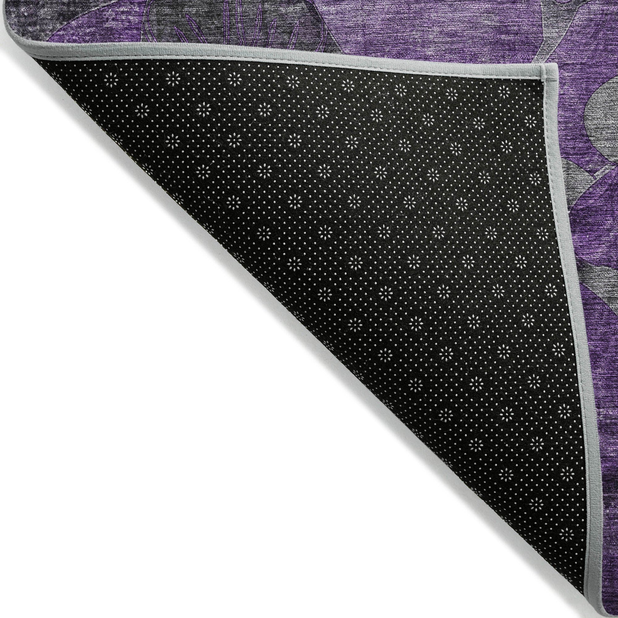 Addison Rugs Floral Purple Washable Indoor-Outdoor Rug