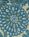 D.V. Kap Flower Pops Peacock Blue Throw Pillow With Insert