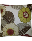D.V. Kap Flower Power Chartreuse Multi Color Throw Pillow With Insert