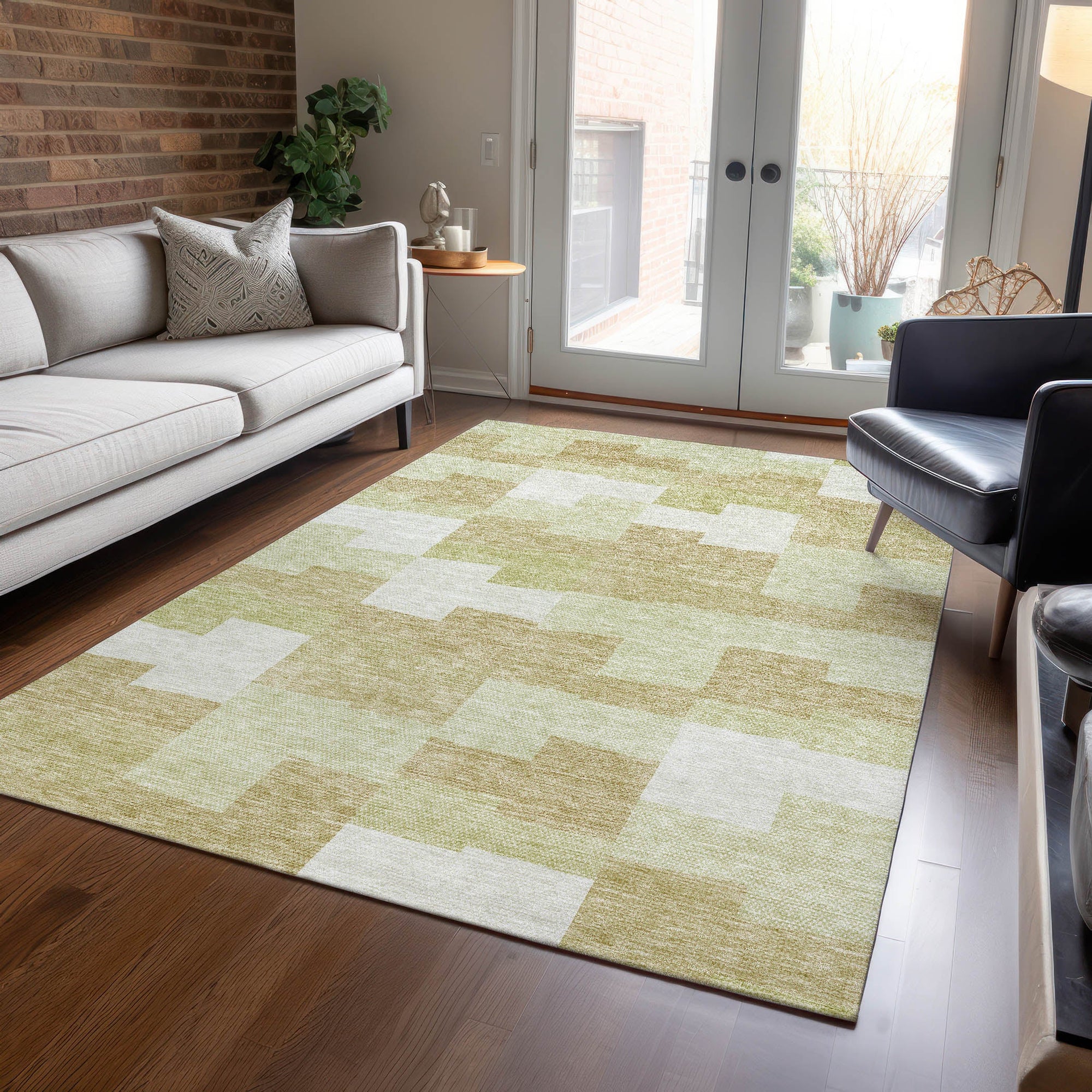 Addison Rugs Flowing Harmony Beige Washable Indoor-Outdoor Rug