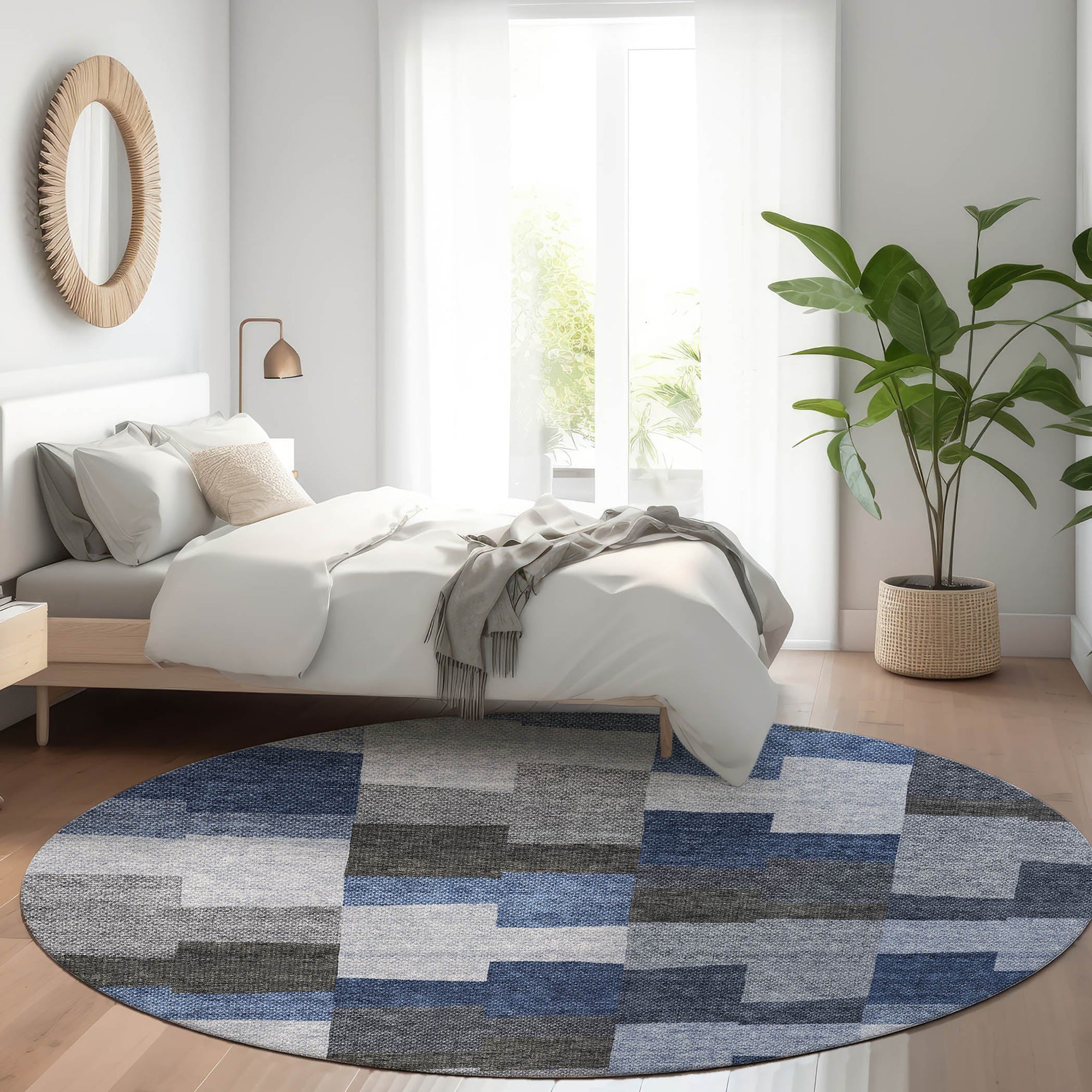Addison Rugs Flowing Harmony Blue Washable Indoor-Outdoor Rug