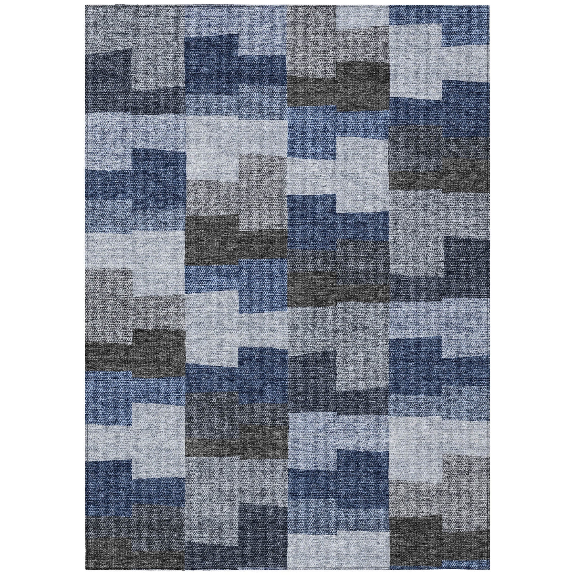 Addison Rugs Flowing Harmony Blue Washable Indoor-Outdoor Rug