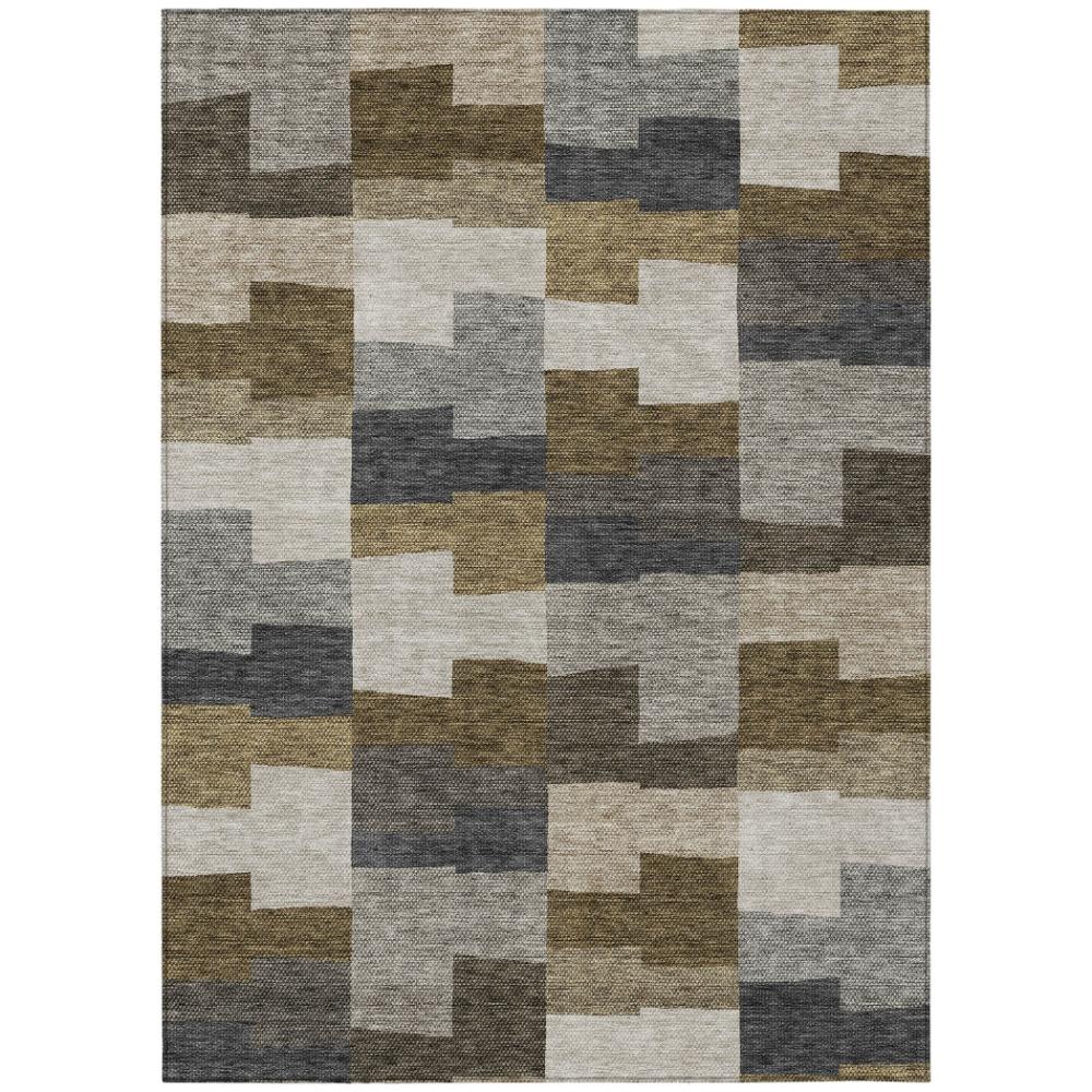 Addison Rugs Flowing Harmony Brown Washable Indoor-Outdoor Rug
