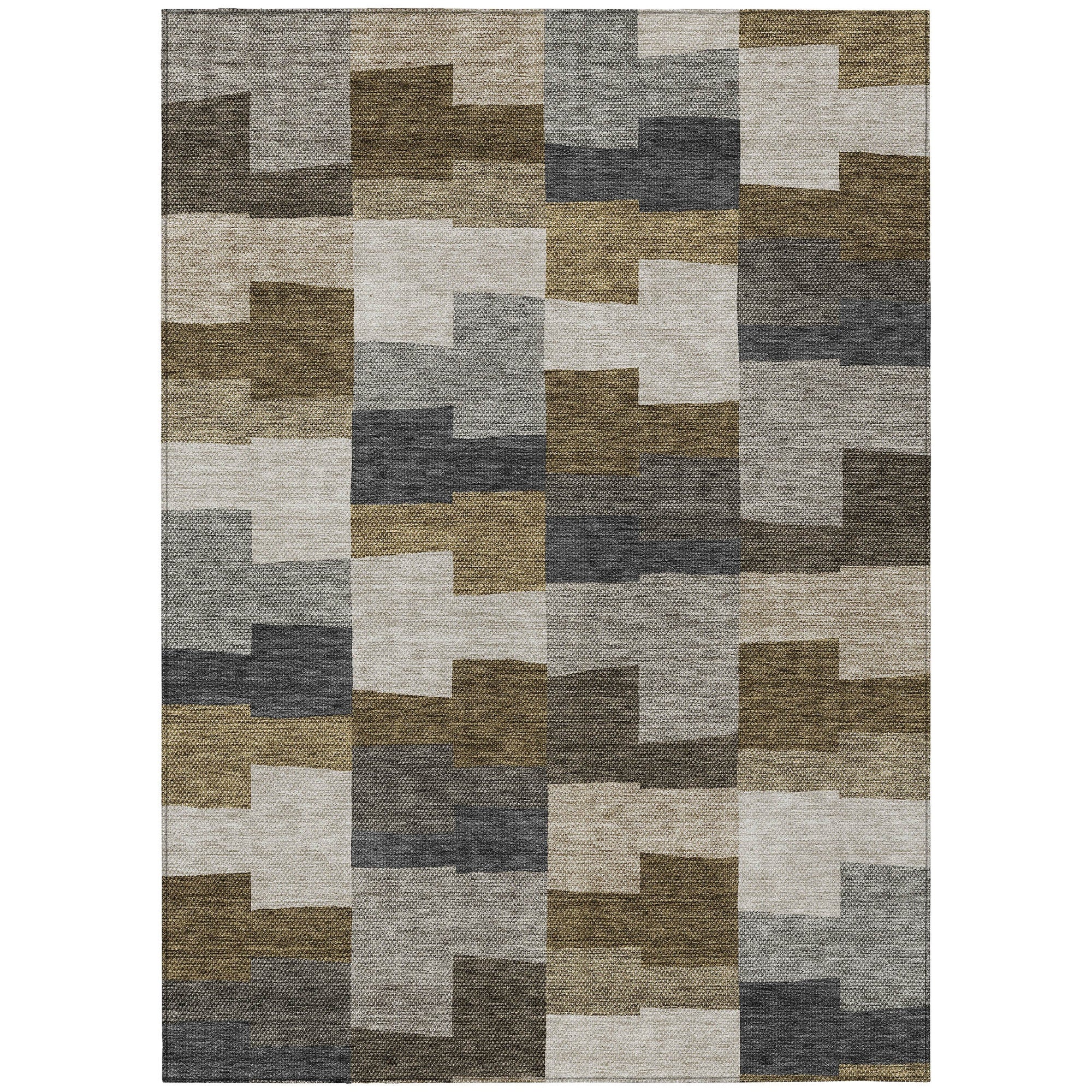 Addison Rugs Flowing Harmony Brown Washable Indoor-Outdoor Rug