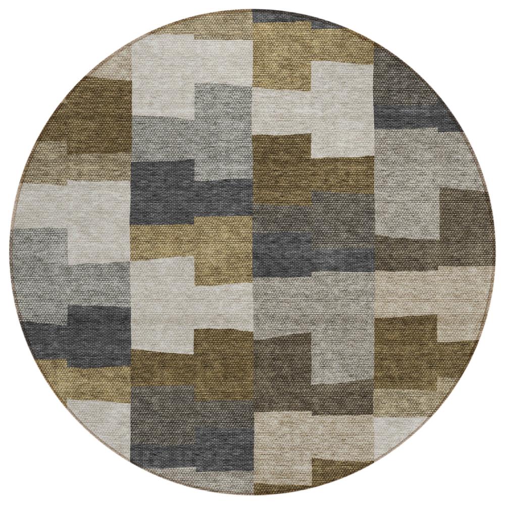 Addison Rugs Flowing Harmony Brown Washable Indoor-Outdoor Rug
