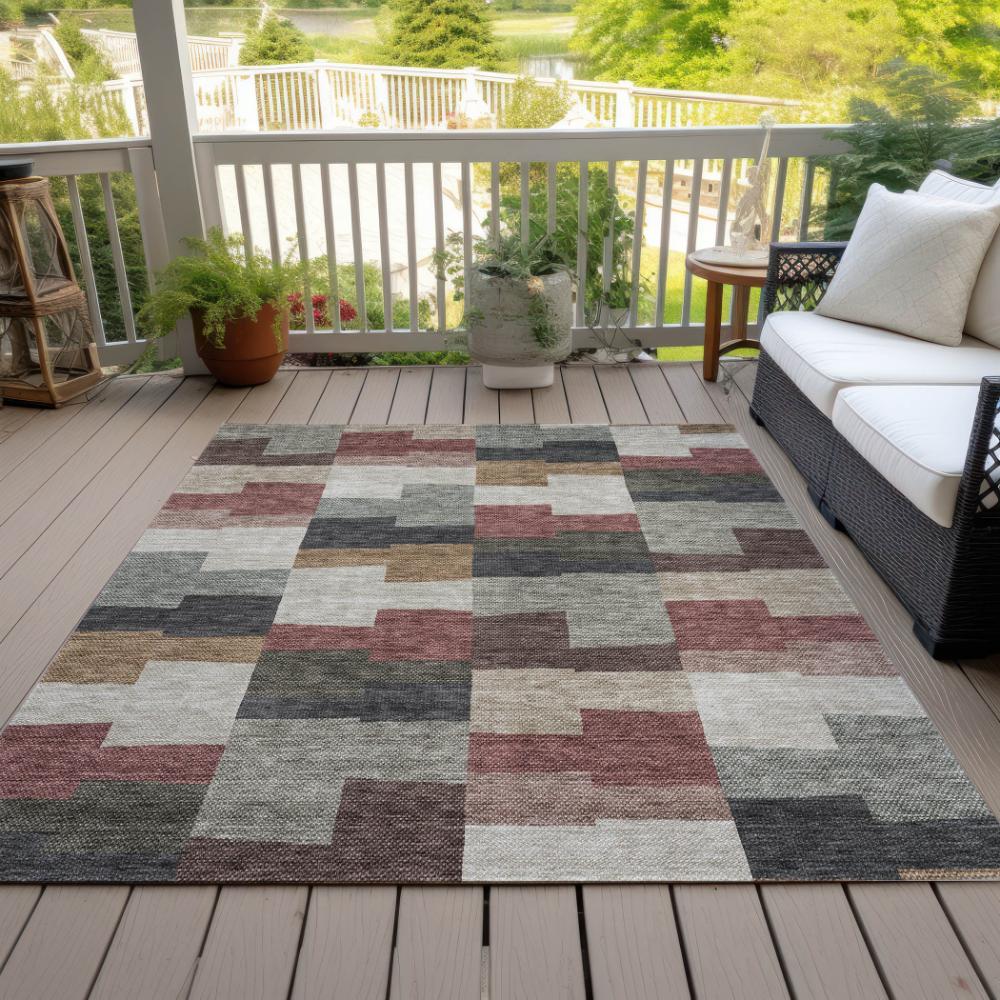 Addison Rugs Flowing Harmony Paprika Washable Indoor-Outdoor Rug