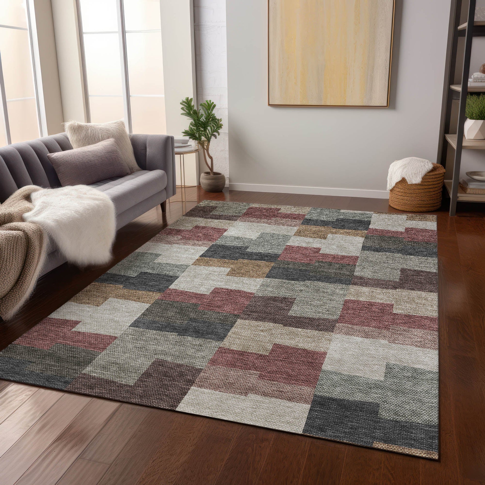 Addison Rugs Flowing Harmony Paprika Washable Indoor-Outdoor Rug