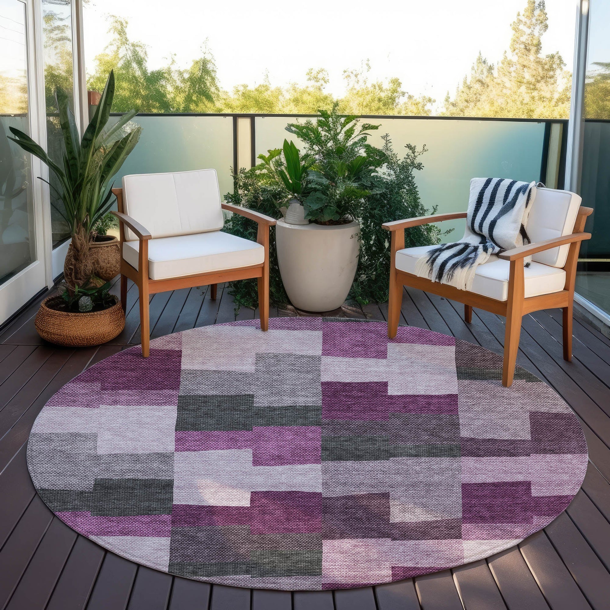 Addison Rugs Flowing Harmony Red Washable Indoor-Outdoor Rug