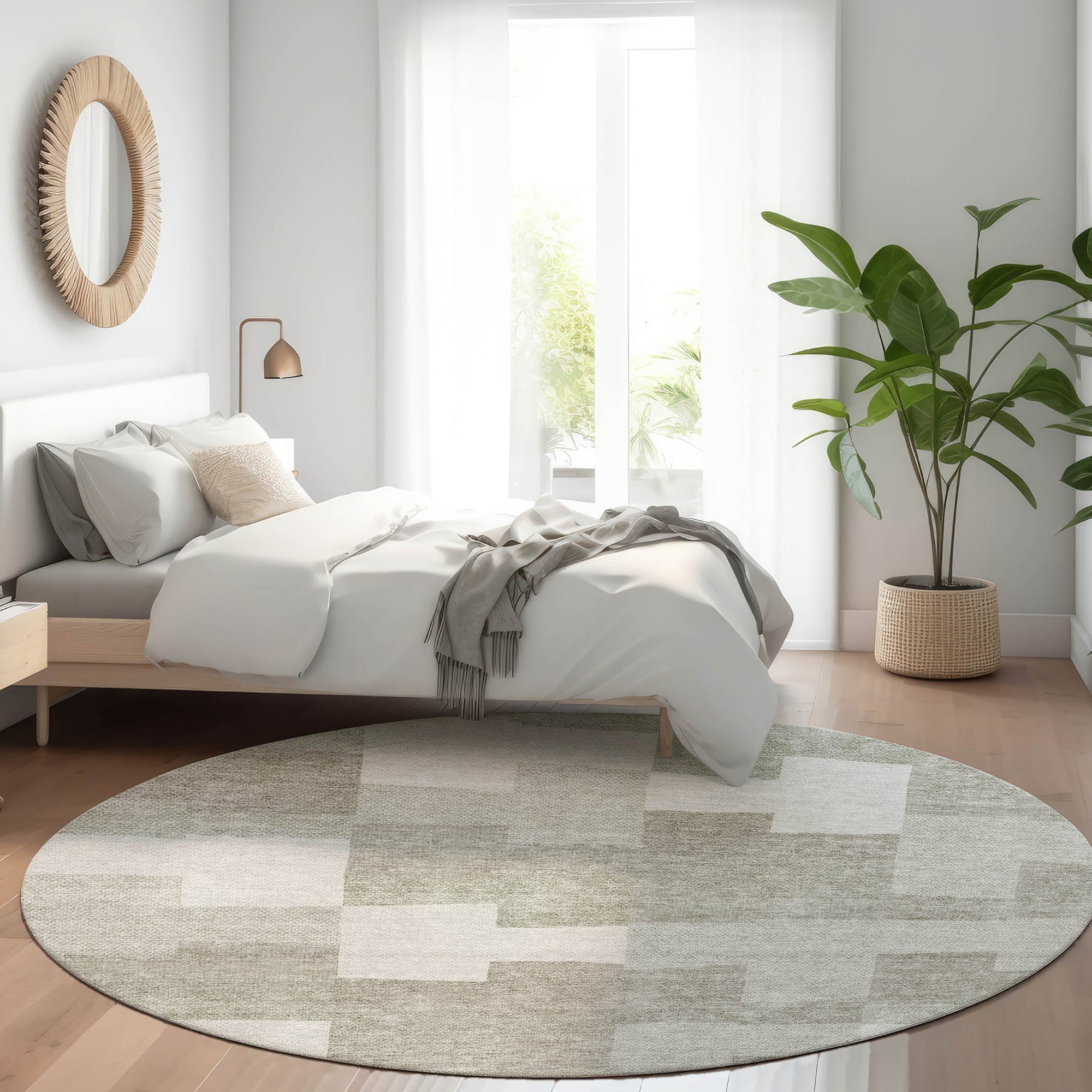 Addison Rugs Flowing Harmony Taupe Washable Indoor-Outdoor Rug