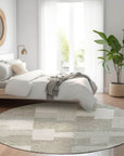 Addison Rugs Flowing Harmony Taupe Washable Indoor-Outdoor Rug