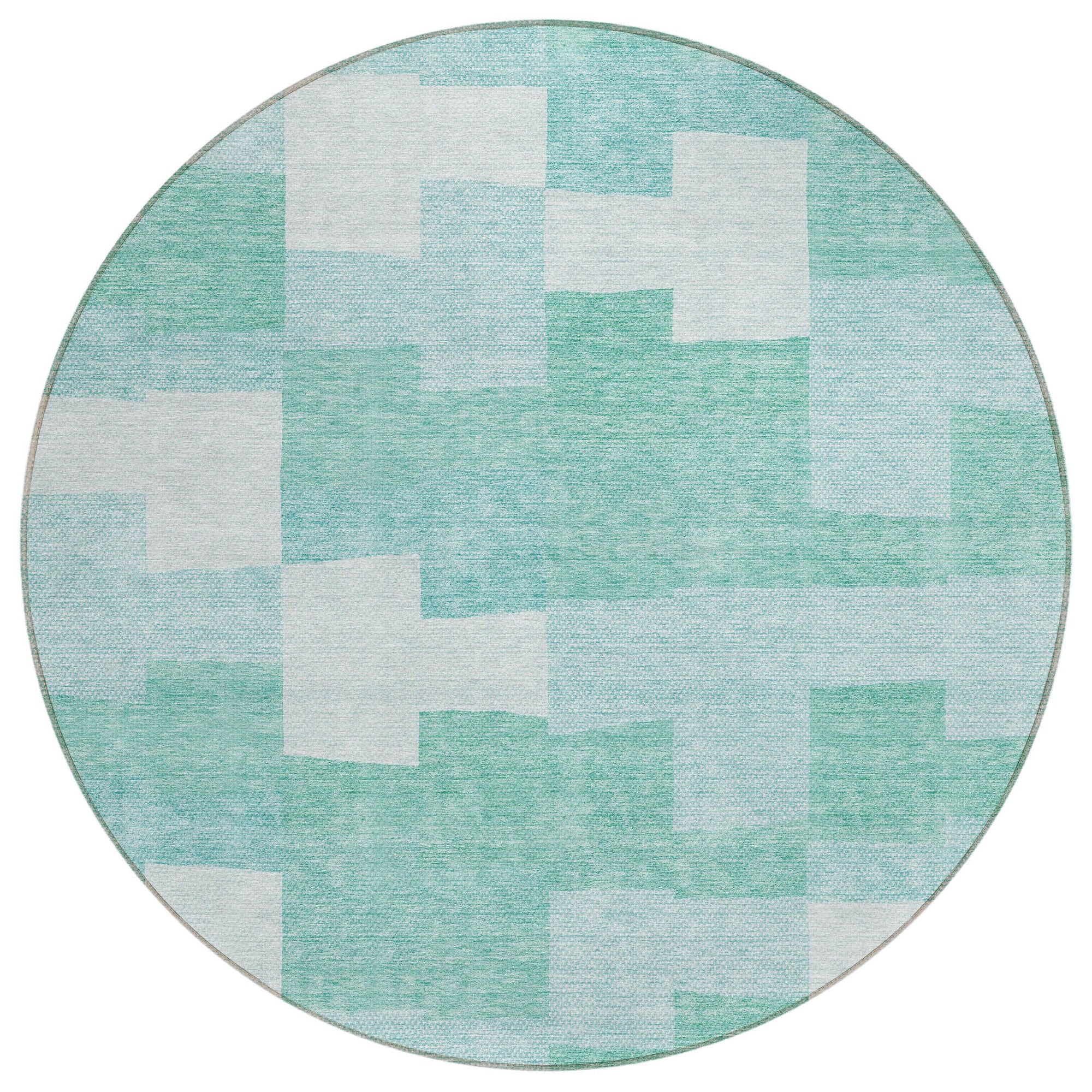 Addison Rugs Flowing Harmony Teal Washable Indoor-Outdoor Rug