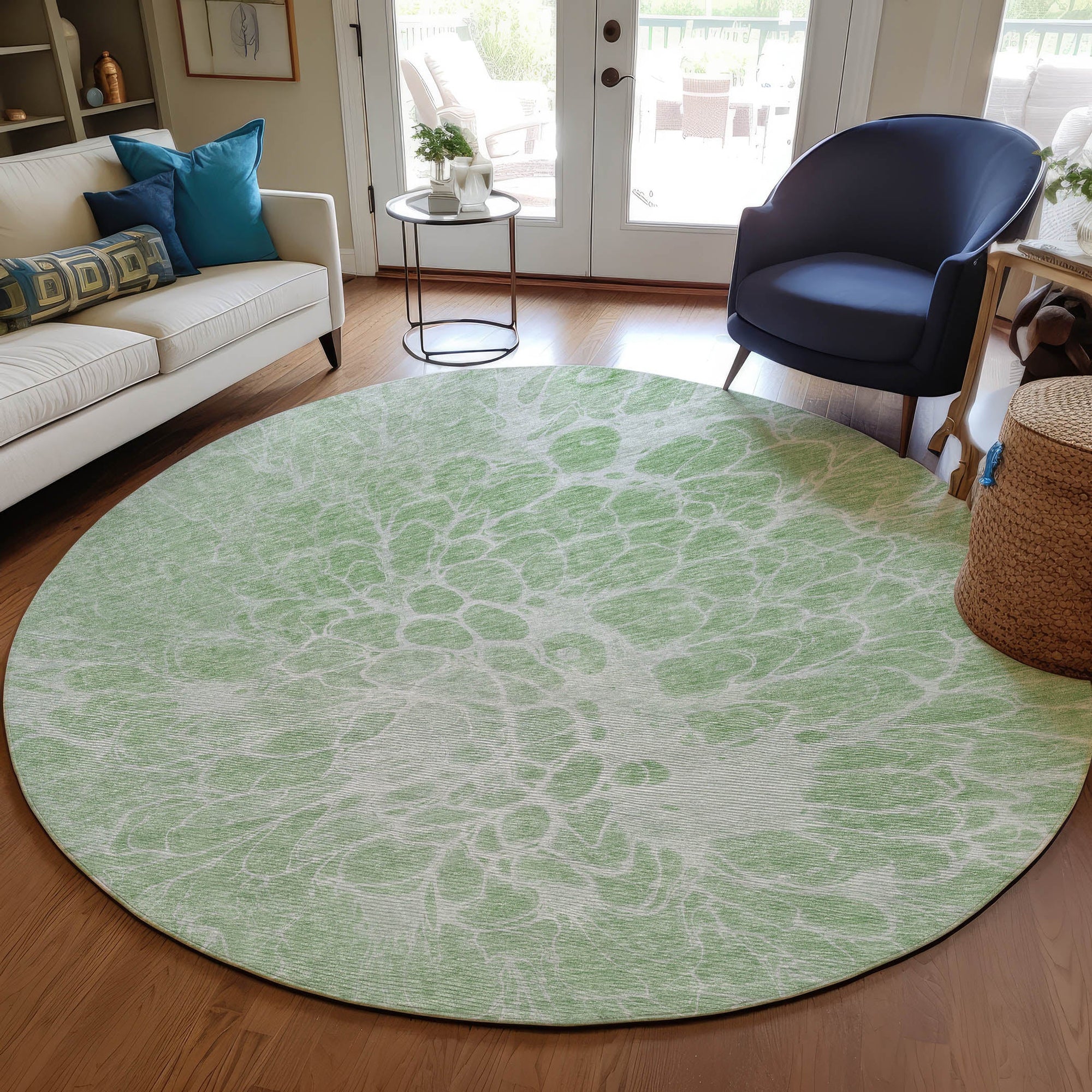 Addison Rugs Fluid Drift Green Washable Indoor-Outdoor Rug
