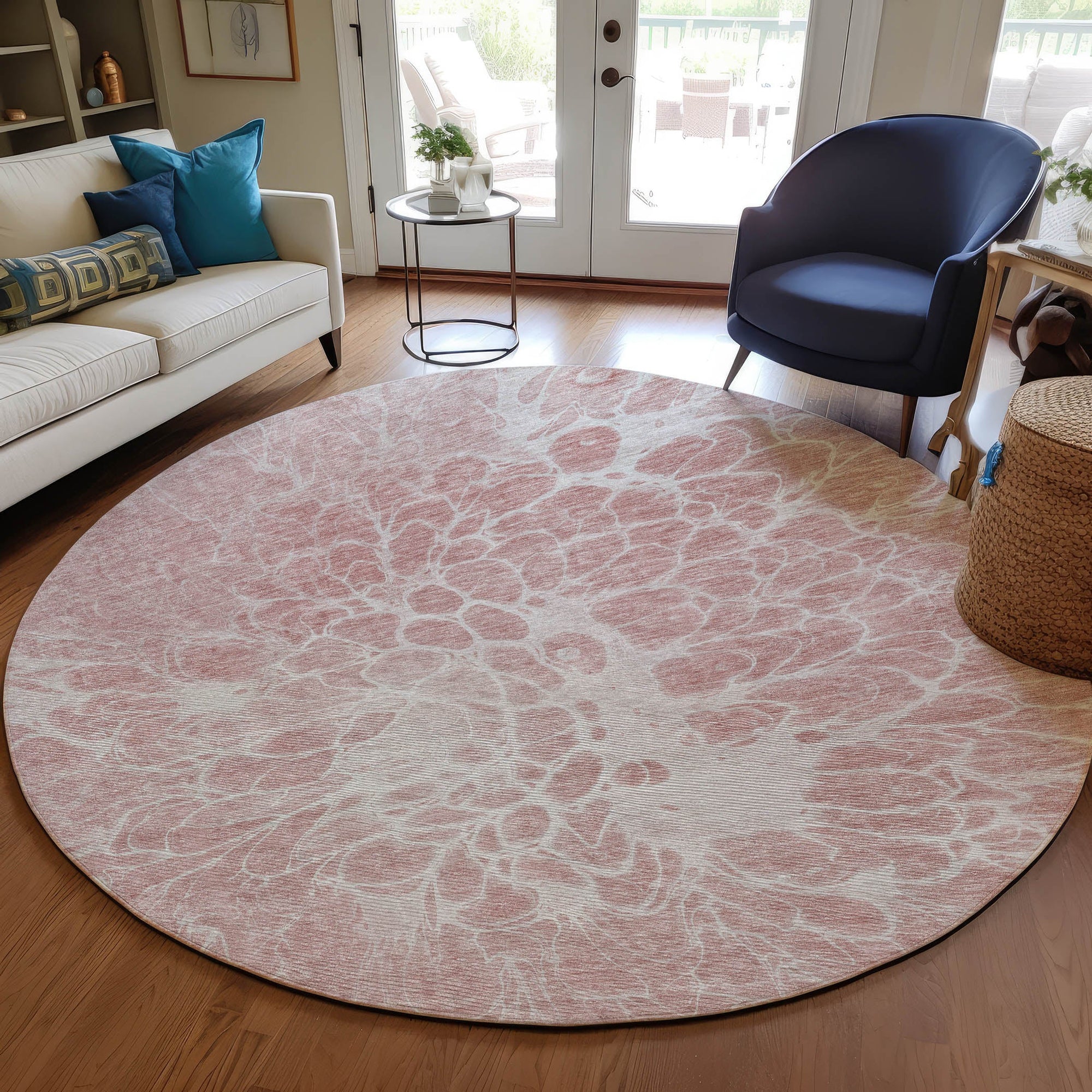 Addison Rugs Fluid Drift Pink Washable Indoor-Outdoor Rug
