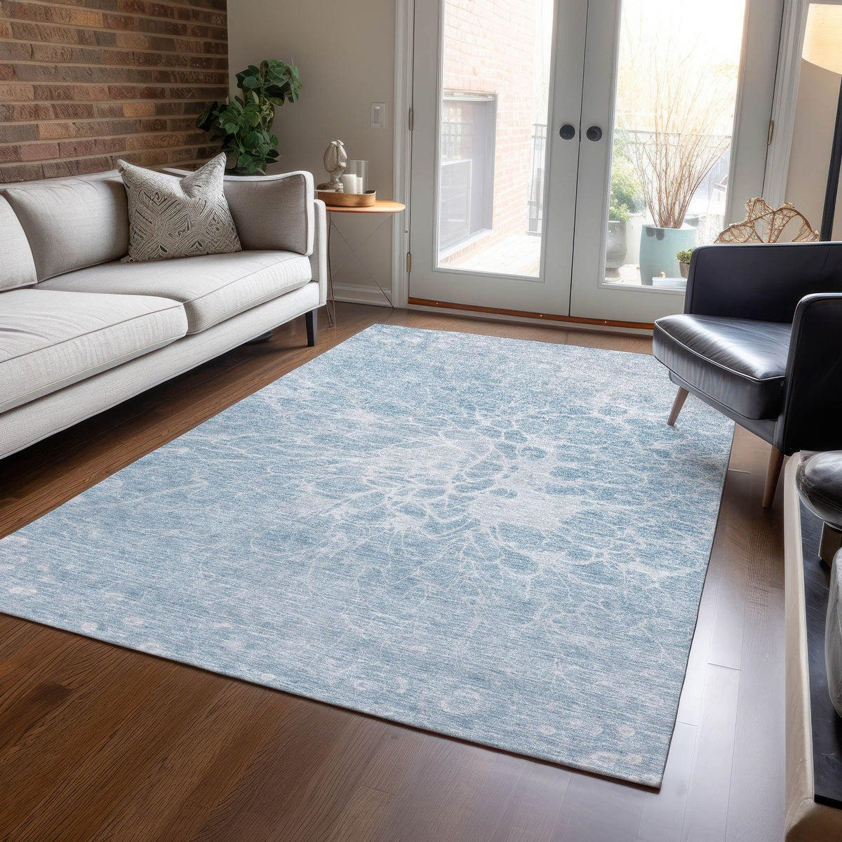 Addison Rugs Fluid Drift Sky Washable Indoor-Outdoor Rug