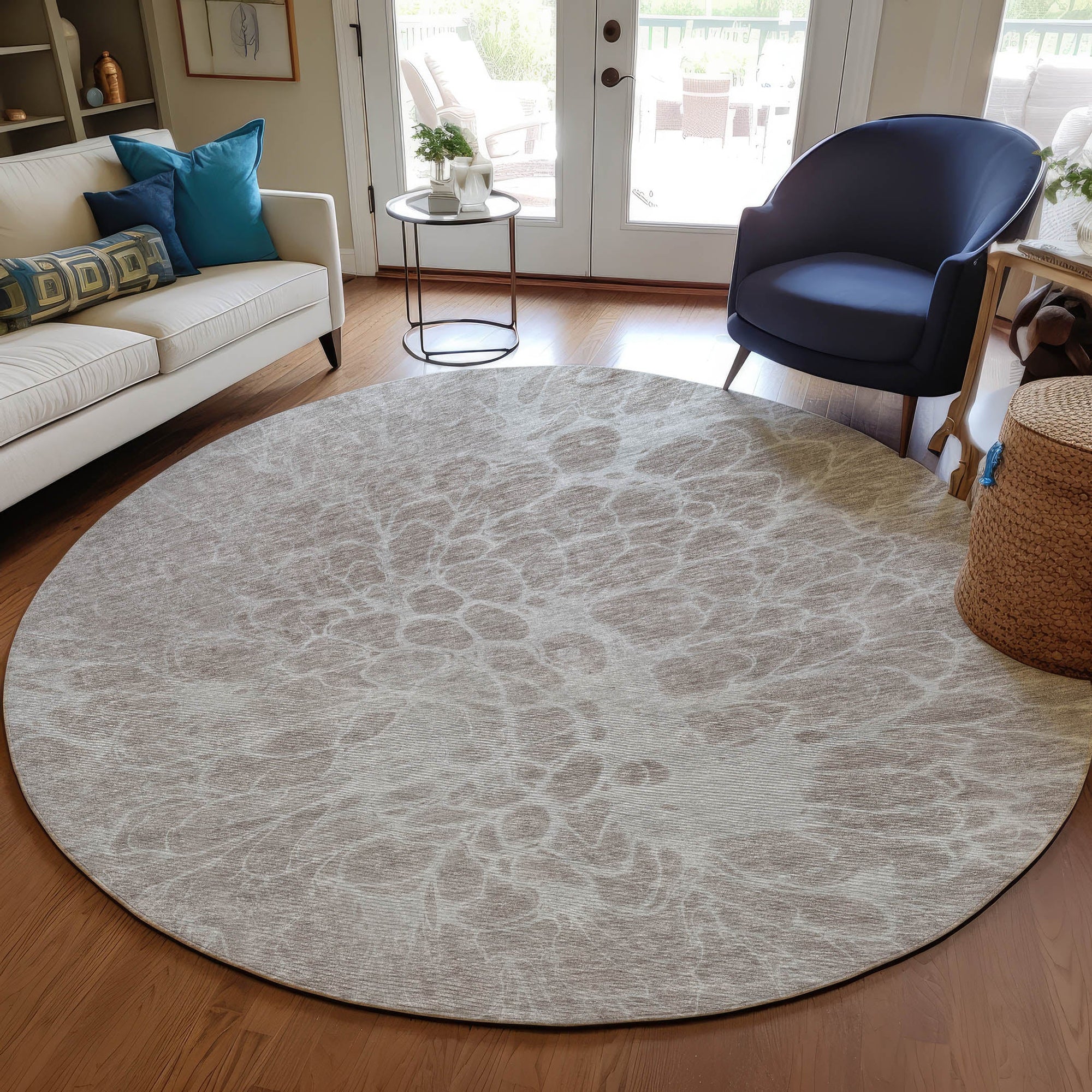 Addison Rugs Fluid Drift Taupe Washable Indoor-Outdoor Rug