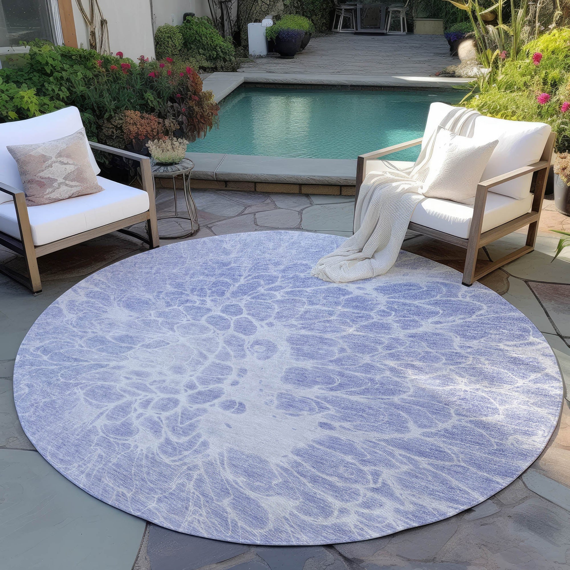 Addison Rugs Fluid Drift Lavender Washable Indoor-Outdoor Rug