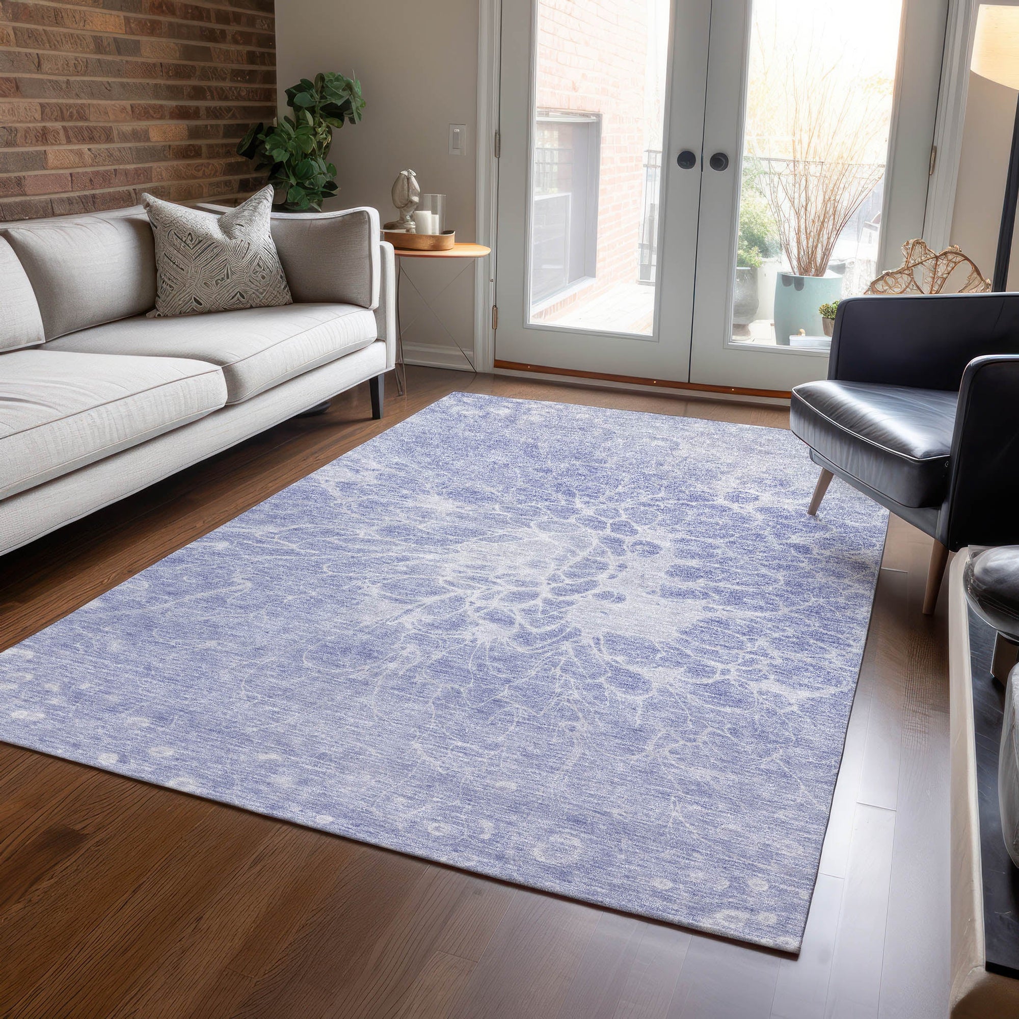 Addison Rugs Fluid Drift Lavender Washable Indoor-Outdoor Rug