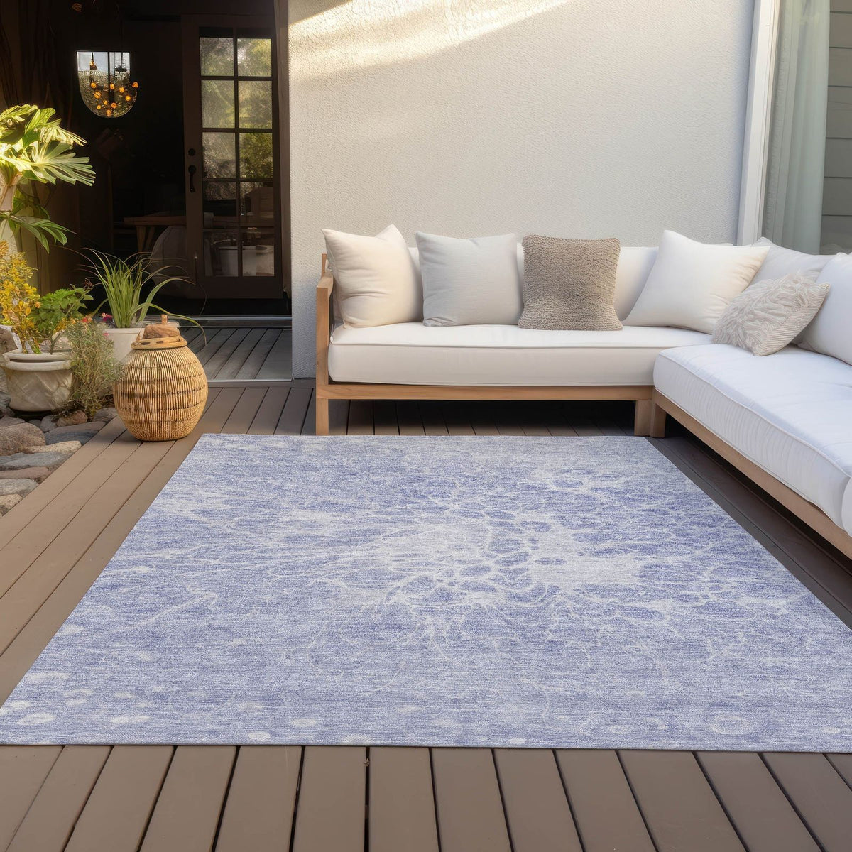 Addison Rugs Fluid Drift Lavender Washable Indoor-Outdoor Rug