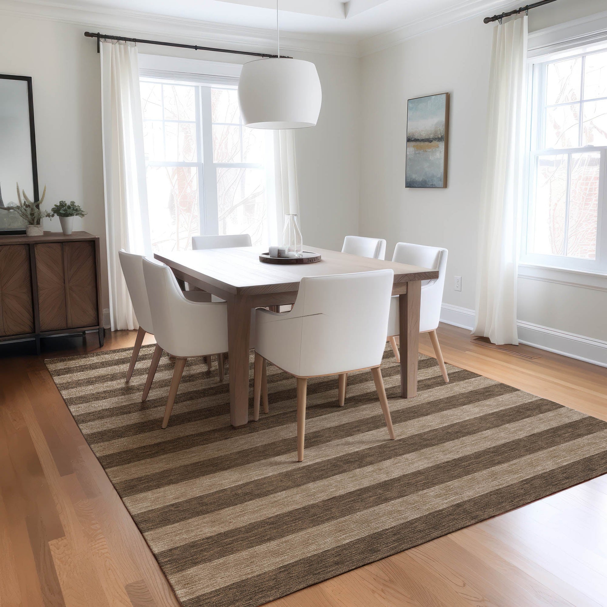 Addison Rugs Fluid Mirage Coffee Washable Indoor-Outdoor Rug