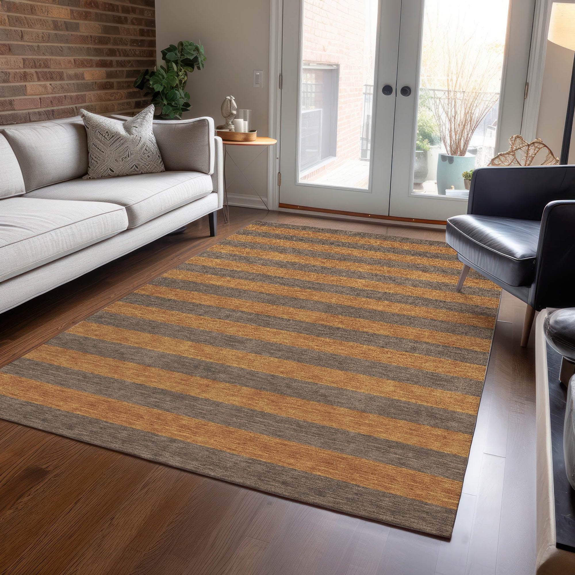 Addison Rugs Fluid Mirage Fudge Washable Indoor-Outdoor Rug