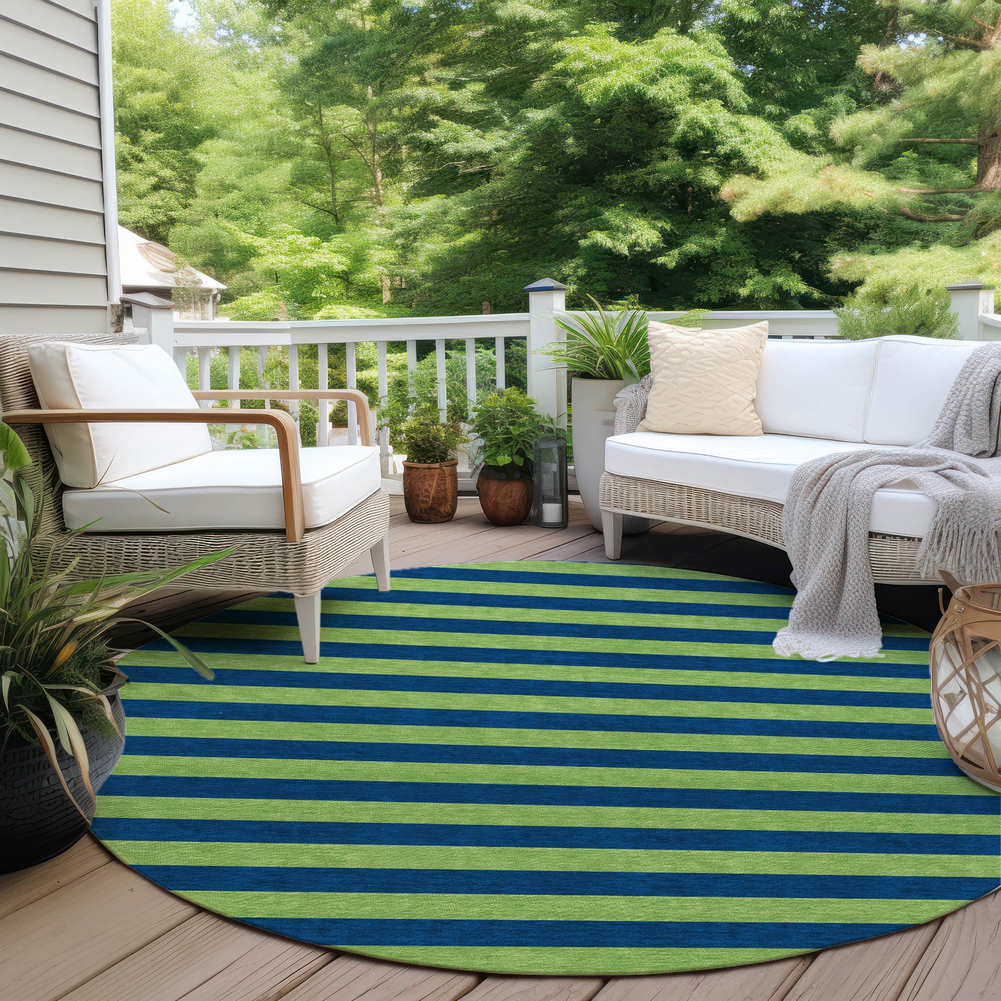 Addison Rugs Fluid Mirage Navy Washable Indoor-Outdoor Rug