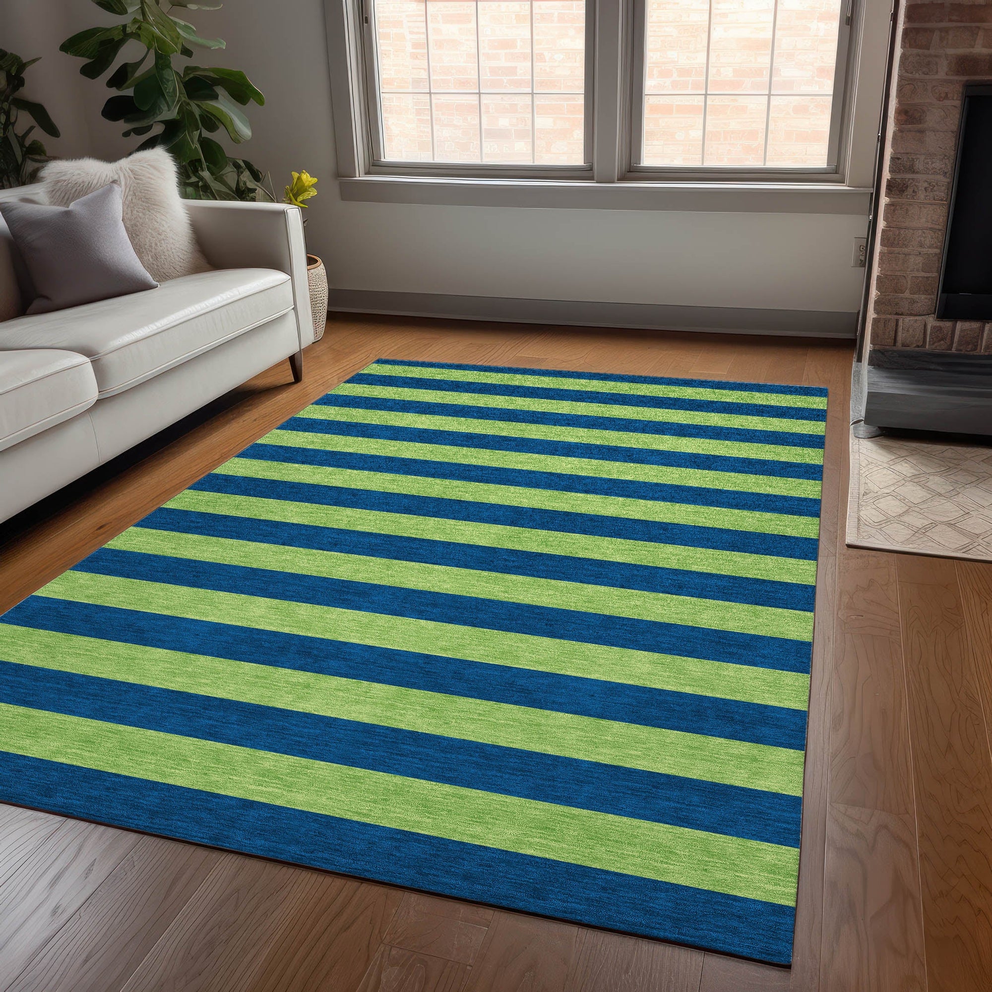 Addison Rugs Fluid Mirage Navy Washable Indoor-Outdoor Rug