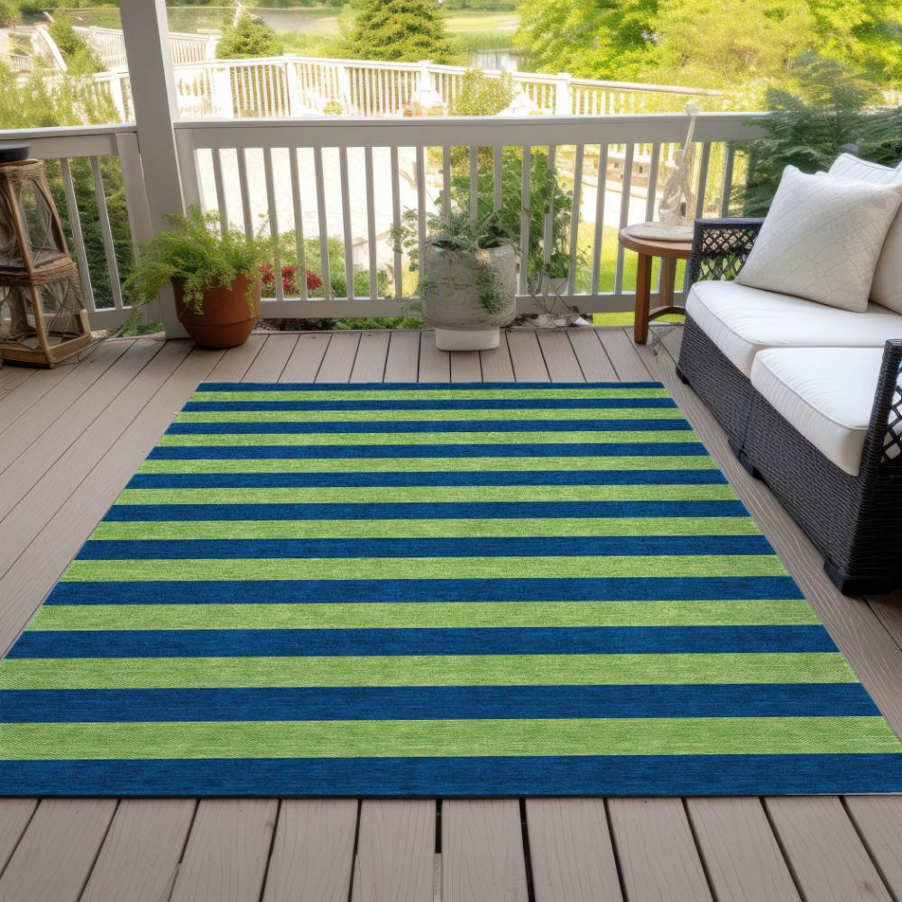 Addison Rugs Fluid Mirage Navy Washable Indoor-Outdoor Rug