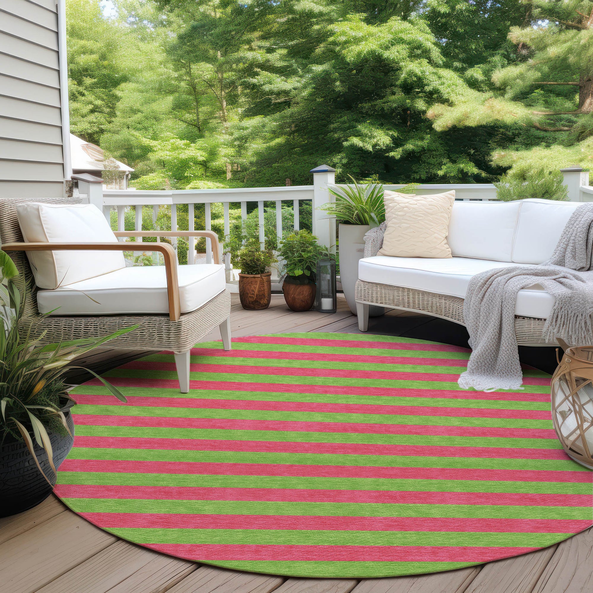 Addison Rugs Fluid Mirage Pink Washable Indoor-Outdoor Rug