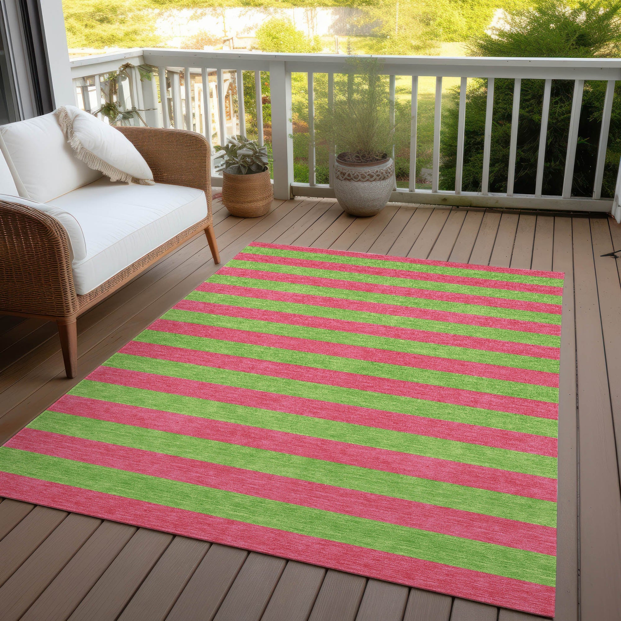 Addison Rugs Fluid Mirage Pink Washable Indoor-Outdoor Rug