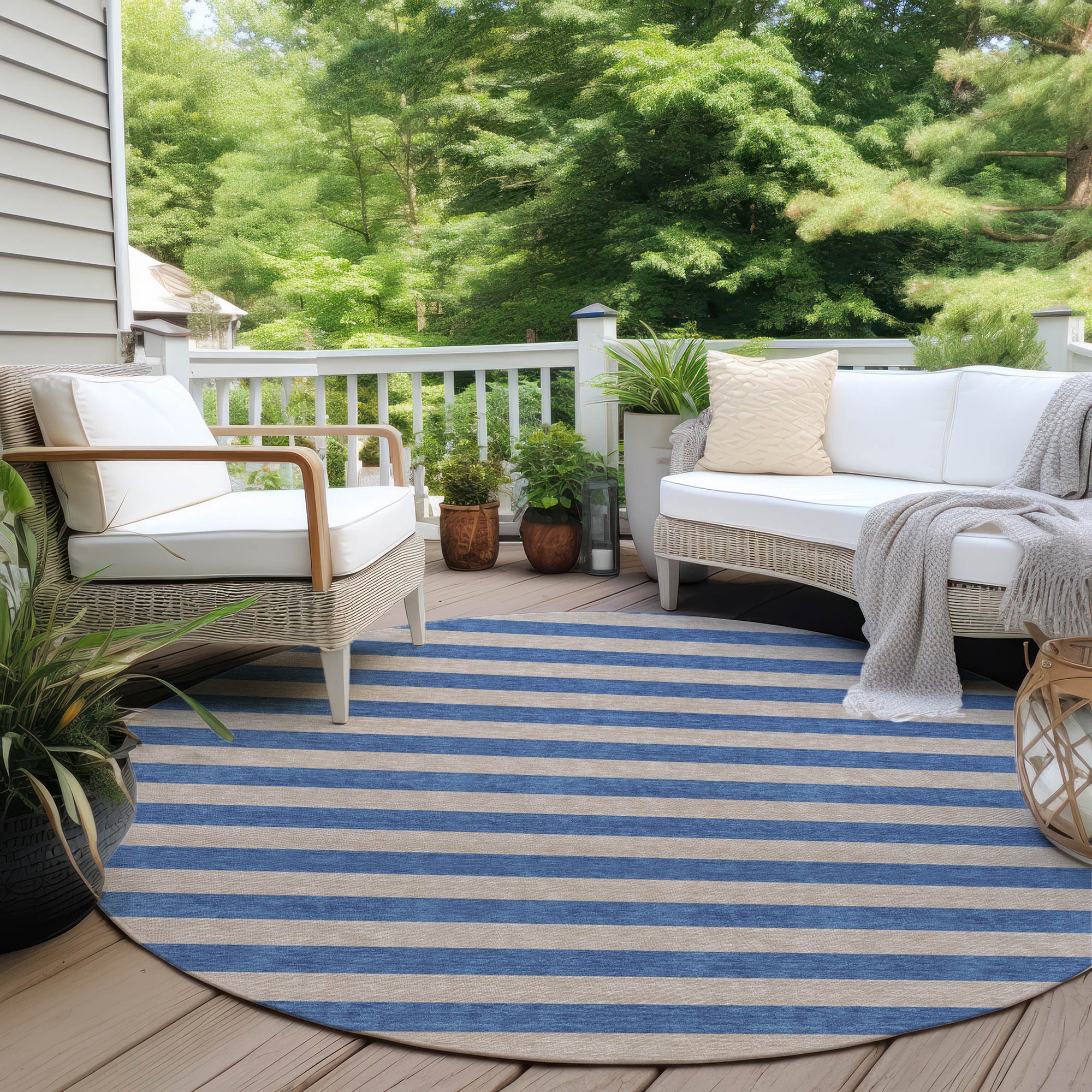 Addison Rugs Fluid Mirage Tan Washable Indoor-Outdoor Rug