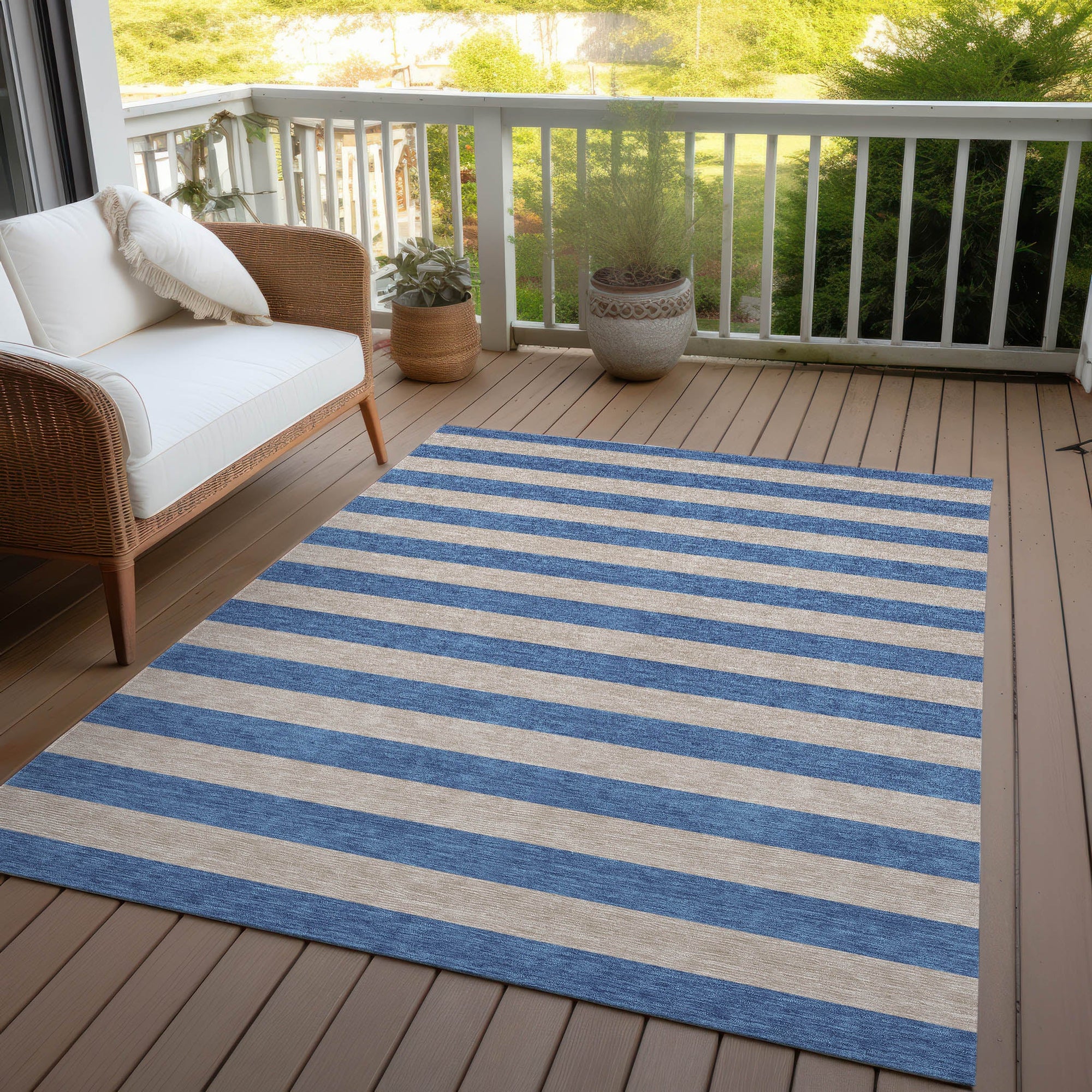 Addison Rugs Fluid Mirage Tan Washable Indoor-Outdoor Rug