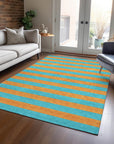 Addison Rugs Fluid Mirage Teal Washable Indoor-Outdoor Rug