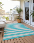 Addison Rugs Fluid Mirage Turquoise Washable Indoor-Outdoor Rug