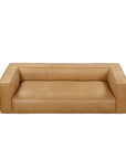 Contemporary Leather Club Sofa 100" Wide