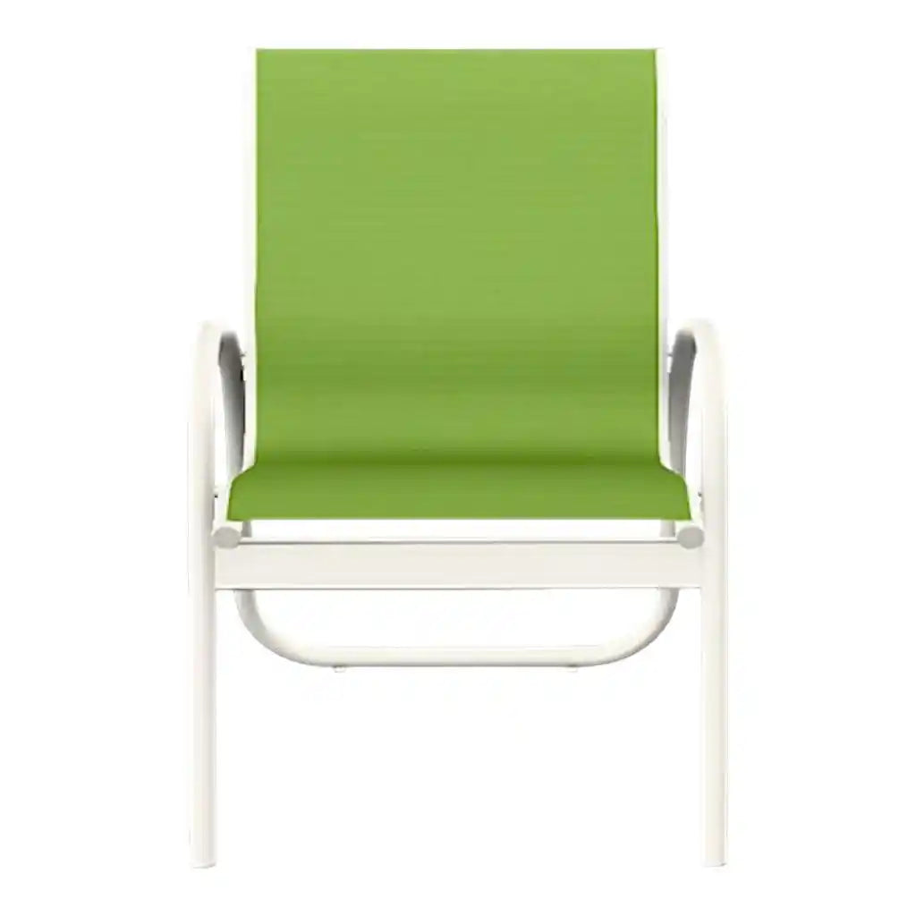 Gardenella Sling Stacking Arm Chair-Outdoor Accent Chairs-Telescope-LOOMLAN