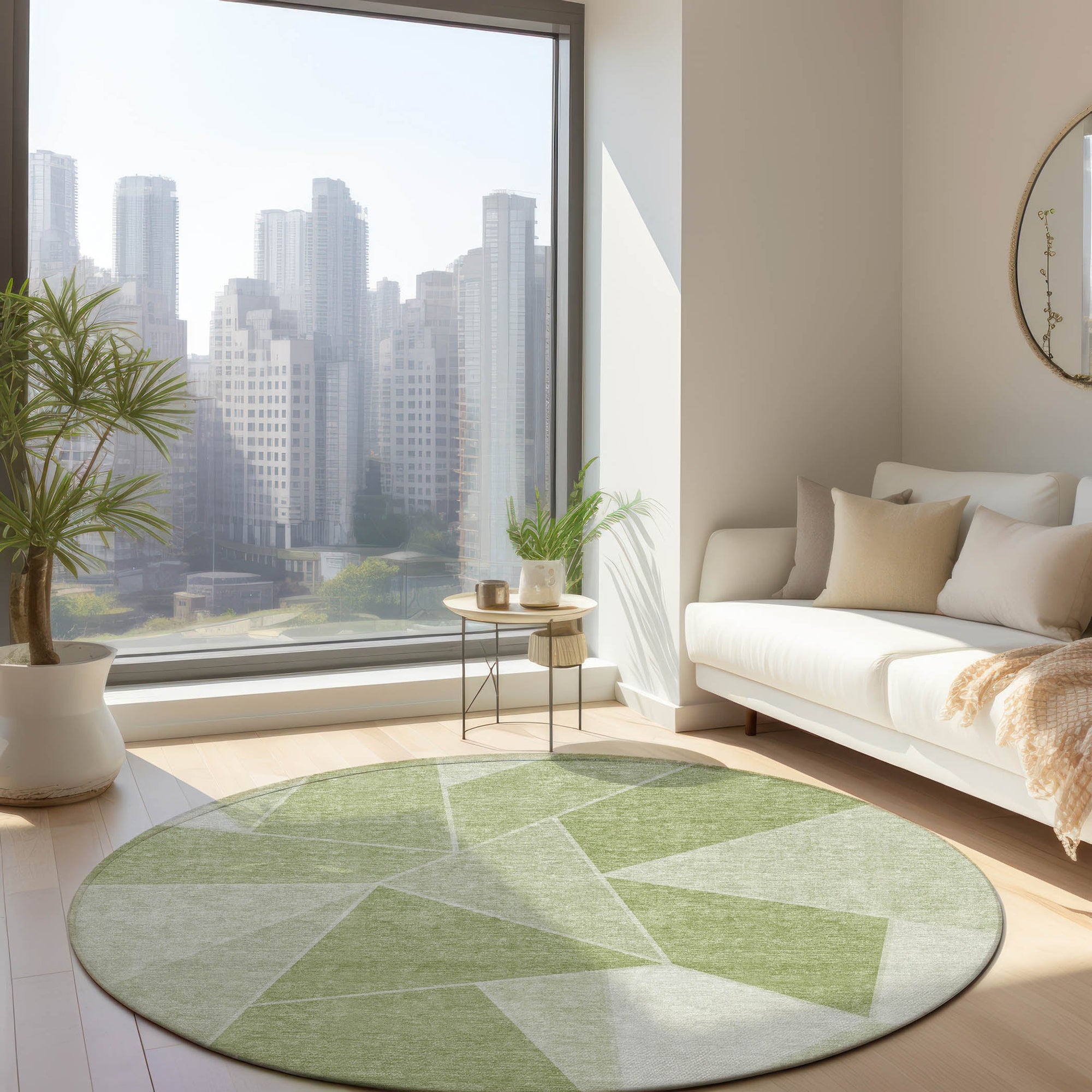 Addison Rugs Gentle Waves Aloe Washable Indoor-Outdoor Rug