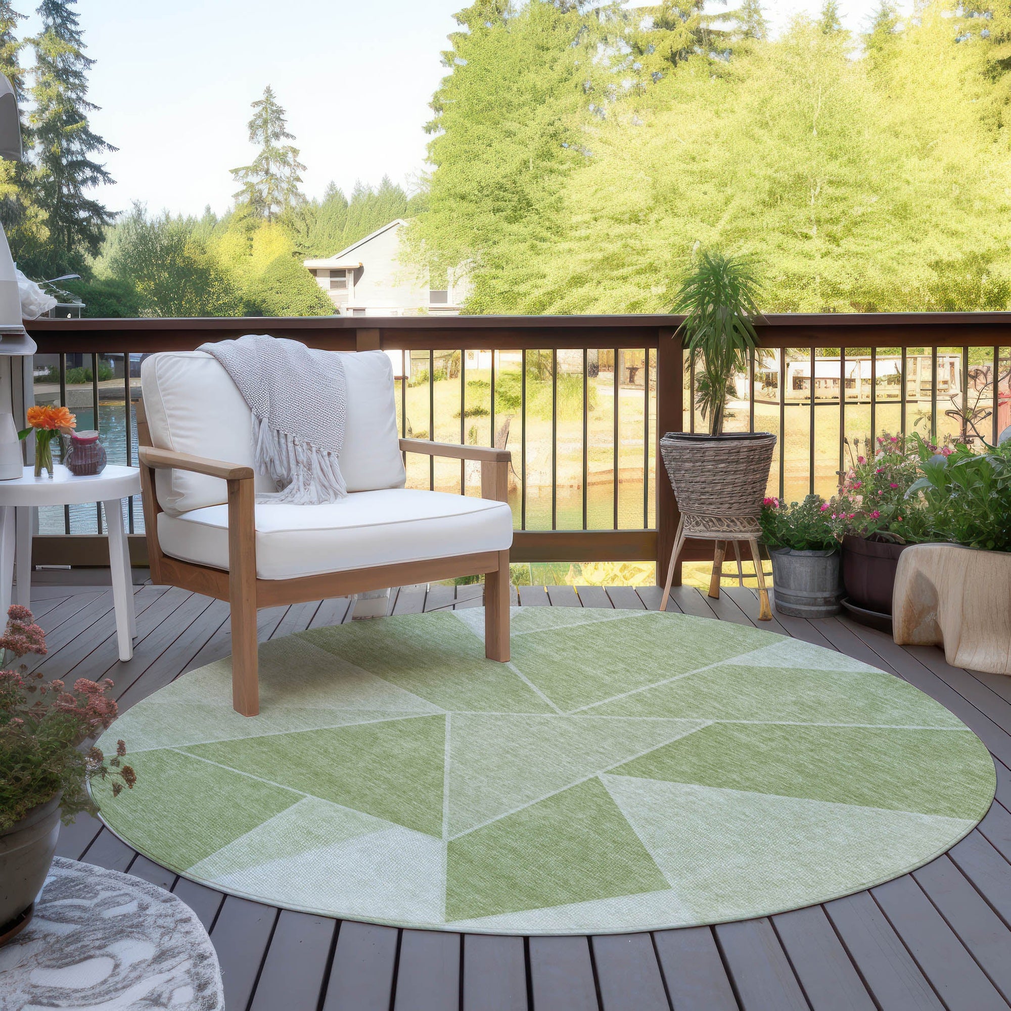 Addison Rugs Gentle Waves Aloe Washable Indoor-Outdoor Rug