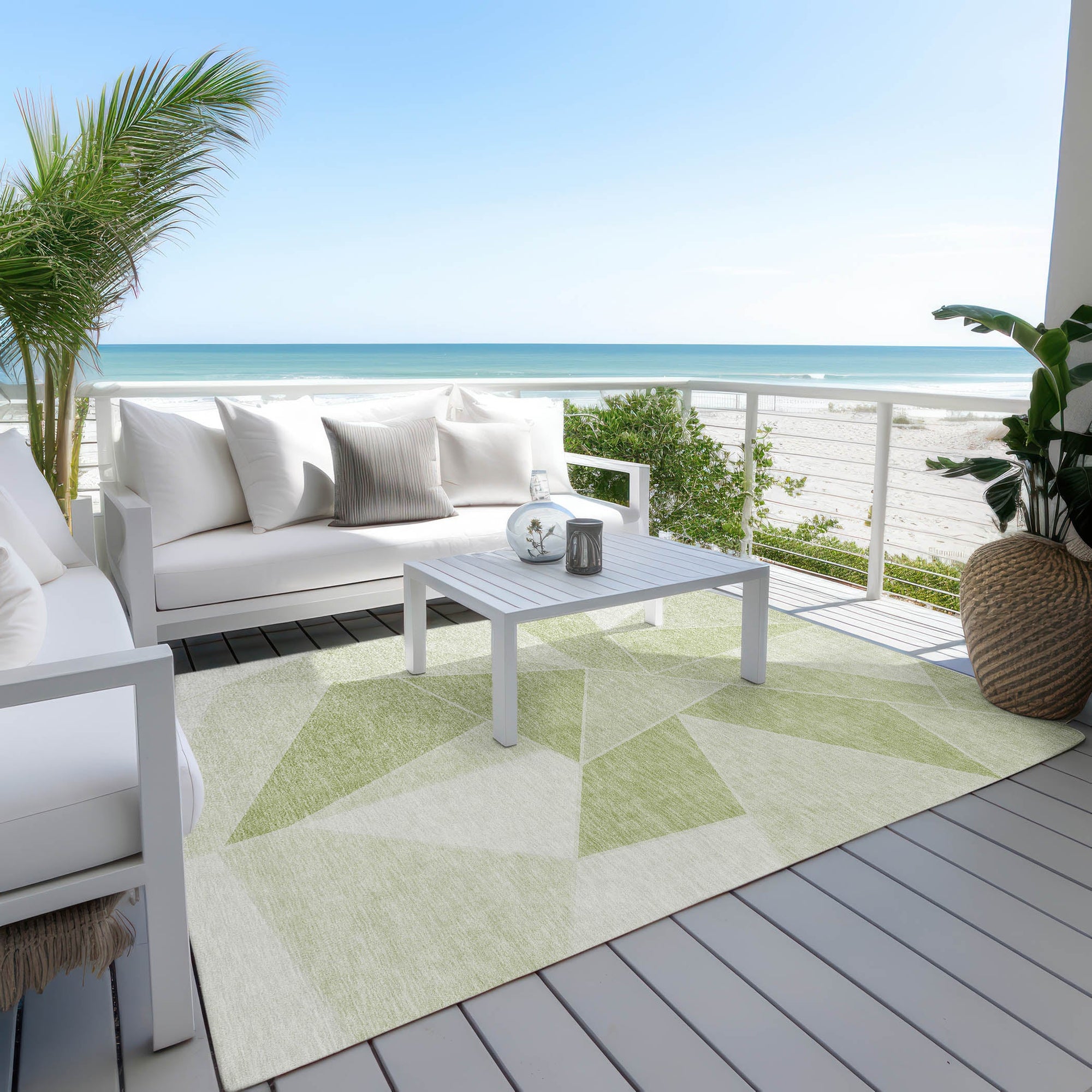 Addison Rugs Gentle Waves Aloe Washable Indoor-Outdoor Rug